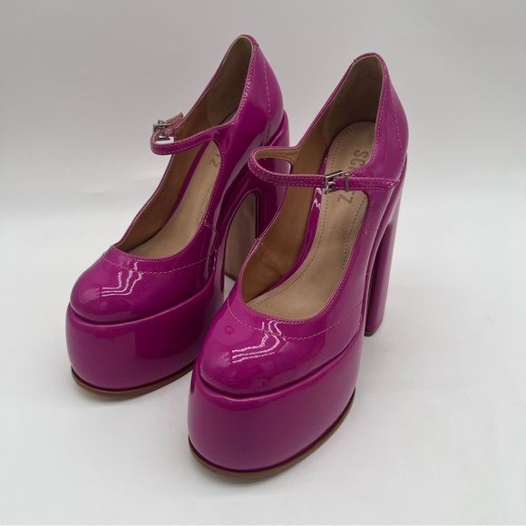 SCHUTZ Women’s Zayne Patent Pump Pink Size 7 - Picture 5 of 10